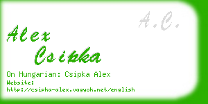 alex csipka business card